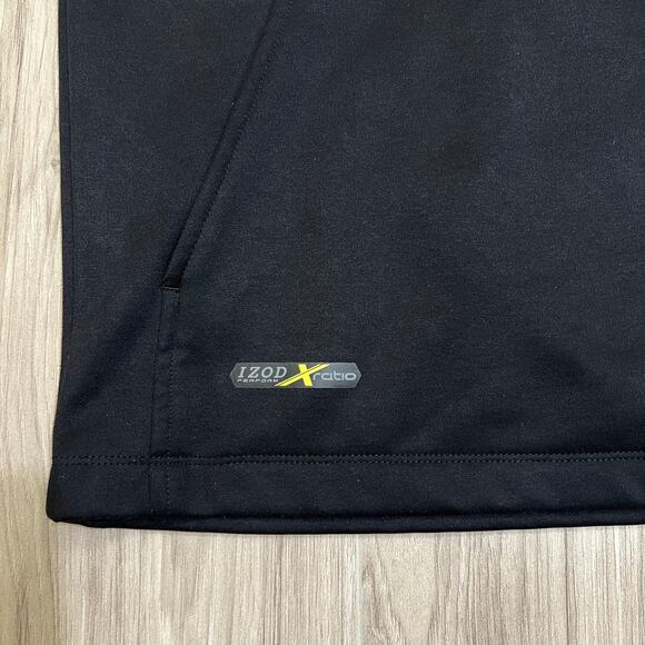 IZOD PerformX Ratio Men's Black 1/4 zip fleece Long Sleeve Pullover Size M - Picture 6 of 8